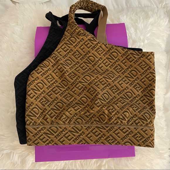 🎉 HOST PICK 🎉 🖤💜 FENDI x SKIMS Scoop Bralette - 2 Pack - BNIB ✨ - Picture 14 of 16